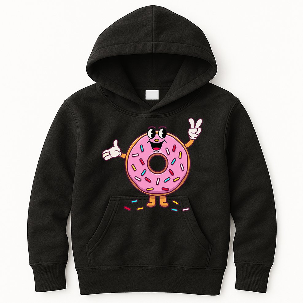 Funny Donut Donut Sprinkles Kids Hoodie