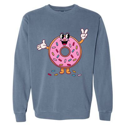 Funny Donut Donut Sprinkles Garment-Dyed Sweatshirt