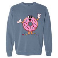 Funny Donut Donut Sprinkles Garment-Dyed Sweatshirt