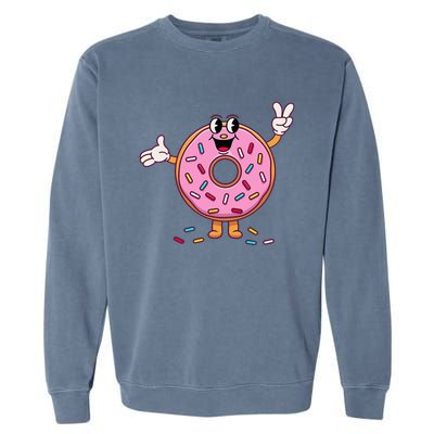 Funny Donut Donut Sprinkles Garment-Dyed Sweatshirt