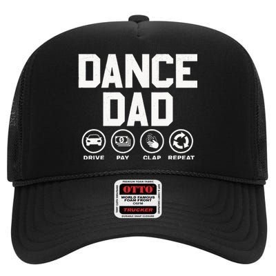 Funny Dance Dad Proud Dancer Dancing Father High Crown Mesh Back Trucker Hat