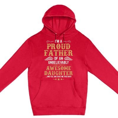 Fathers Day Dad Matching Daughter Fathers Day Premium Pullover Hoodie