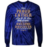 Fathers Day Dad Matching Daughter Fathers Day Tie-Dye Long Sleeve Shirt