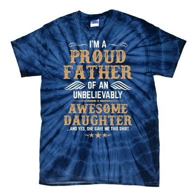 Fathers Day Dad Matching Daughter Fathers Day Tie-Dye T-Shirt