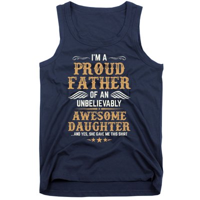 Fathers Day Dad Matching Daughter Fathers Day Tank Top