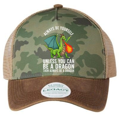 Funny Dragon Design For Fantasy Dragon Lover Legacy Tie Dye Trucker Hat
