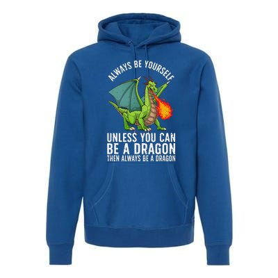 Funny Dragon Design For Fantasy Dragon Lover Premium Hoodie