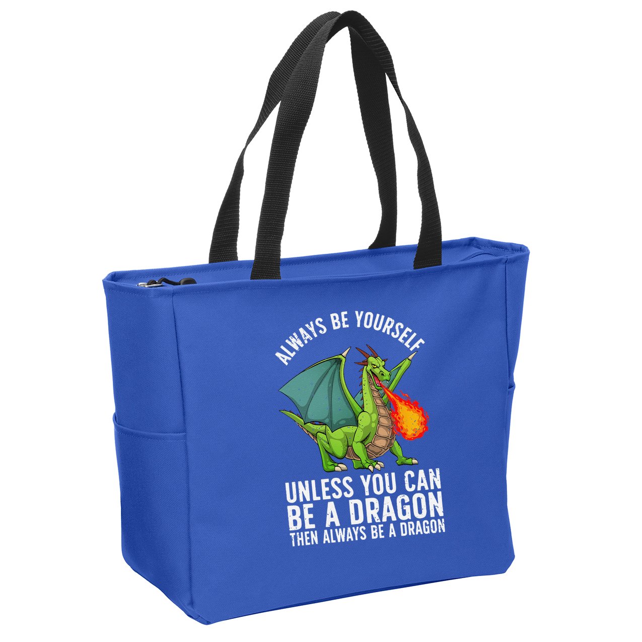 Funny Dragon Design For Fantasy Dragon Lover Zip Tote Bag