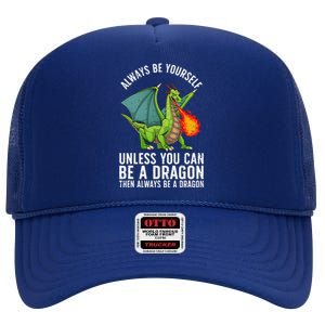 Funny Dragon Design For Fantasy Dragon Lover High Crown Mesh Back Trucker Hat