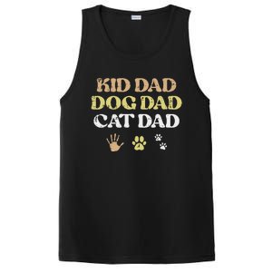 Fathers Day Dog Cat Dad Funny Fur Papa Pet Daddy PosiCharge Competitor Tank