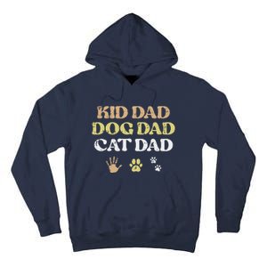 Fathers Day Dog Cat Dad Funny Fur Papa Pet Daddy Tall Hoodie