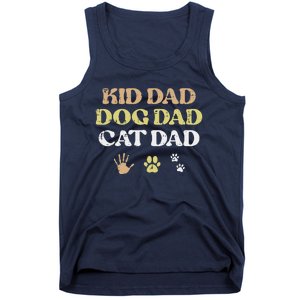 Fathers Day Dog Cat Dad Funny Fur Papa Pet Daddy Tank Top