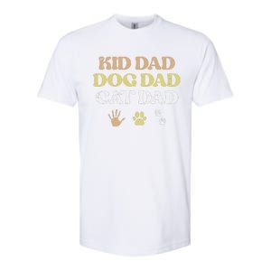 Fathers Day Dog Cat Dad Funny Fur Papa Pet Daddy Softstyle CVC T-Shirt