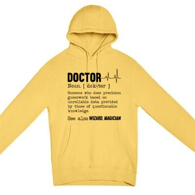 Funny Doctor Definition Medical Healthcare Physician Premium Pullover Hoodie