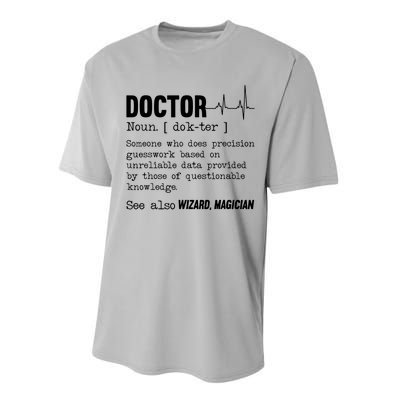 Funny Doctor Definition Medical Healthcare Physician Performance Sprint T-Shirt