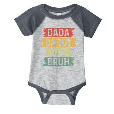 Funny Dada Daddy Dad Bruh Vintage Fathers Day Father Tee Infant Baby Jersey Bodysuit