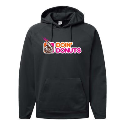 Funny Doin Donuts Racing & Drift Car Enthusiast Turbo Motor Performance Fleece Hoodie