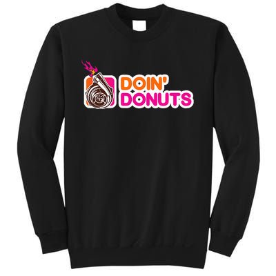 Funny Doin Donuts Racing & Drift Car Enthusiast Turbo Motor Sweatshirt