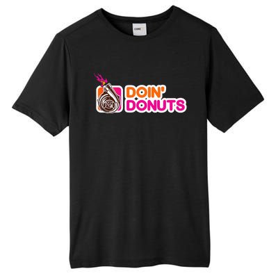 Funny Doin Donuts Racing & Drift Car Enthusiast Turbo Motor Tall Fusion ChromaSoft Performance T-Shirt