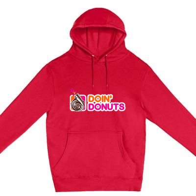 Funny Doin Donuts Racing & Drift Car Enthusiast Turbo Motor Premium Pullover Hoodie