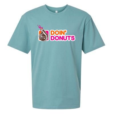 Funny Doin Donuts Racing & Drift Car Enthusiast Turbo Motor Sueded Cloud Jersey T-Shirt