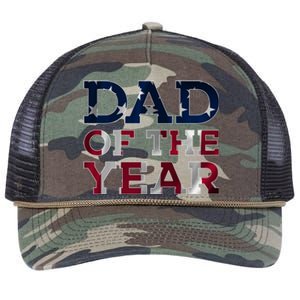 FatherS Day Dad Of The Year Gift Retro Rope Trucker Hat Cap