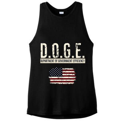 Funny Doge Department Of Government Efficiency . D.O.G.E. Ladies PosiCharge Tri-Blend Wicking Tank