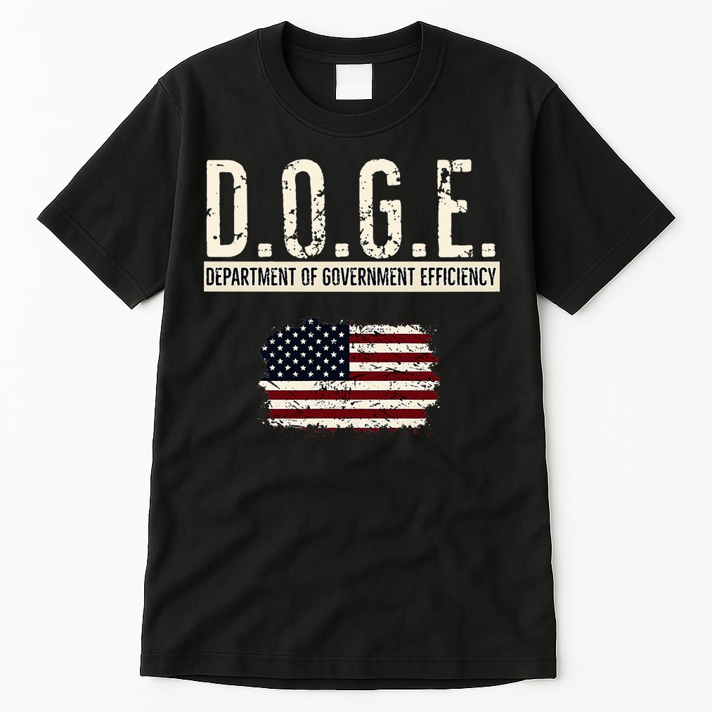 Funny Doge Department Of Government Efficiency . D.O.G.E. Tall T-Shirt