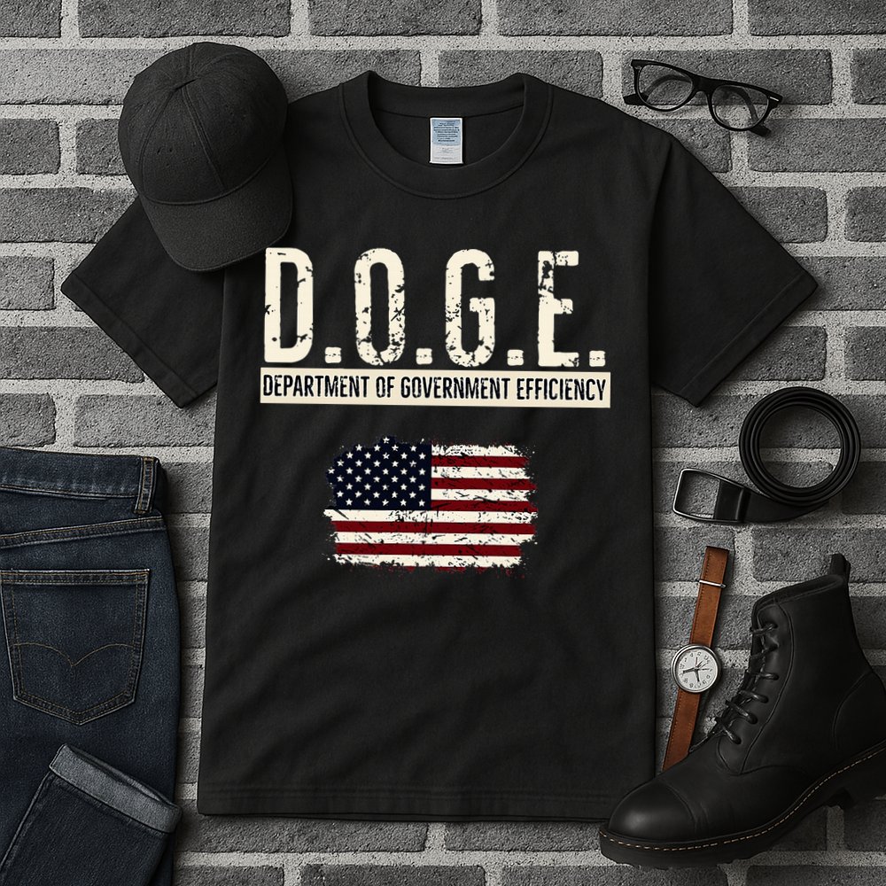 Funny Doge Department Of Government Efficiency . D.O.G.E. Tall T-Shirt