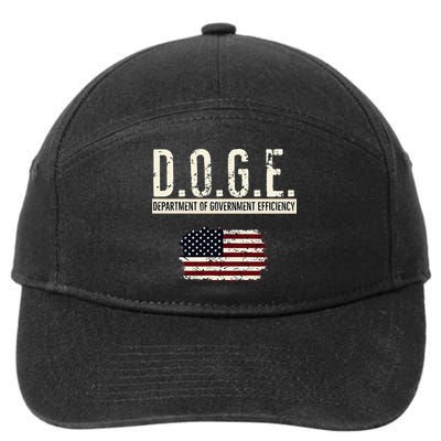 Funny Doge Department Of Government Efficiency . D.O.G.E. 7-Panel Snapback Hat