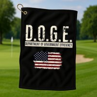 Funny Doge Department Of Government Efficiency . D.O.G.E. Golf Towel