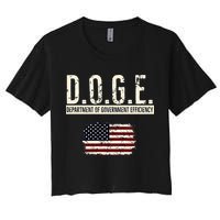 Funny Doge Department Of Government Efficiency . D.O.G.E. Women's Crop Top Tee