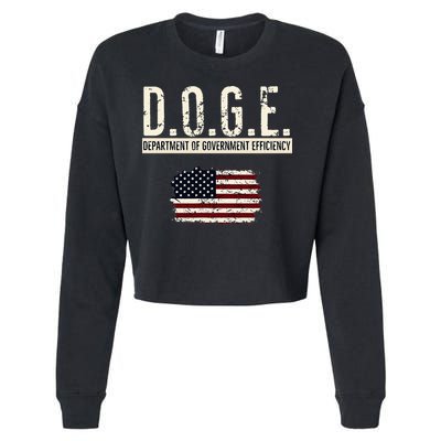 Funny Doge Department Of Government Efficiency . D.O.G.E. Cropped Pullover Crew