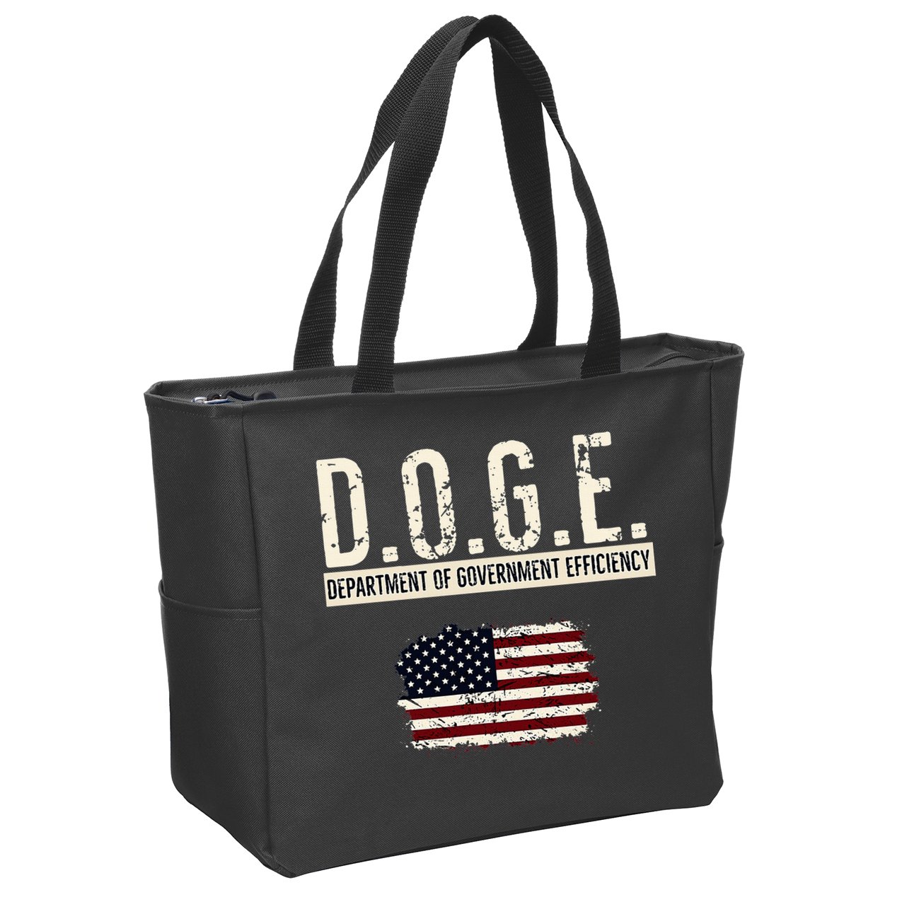 Funny Doge Department Of Government Efficiency . D.O.G.E. Zip Tote Bag