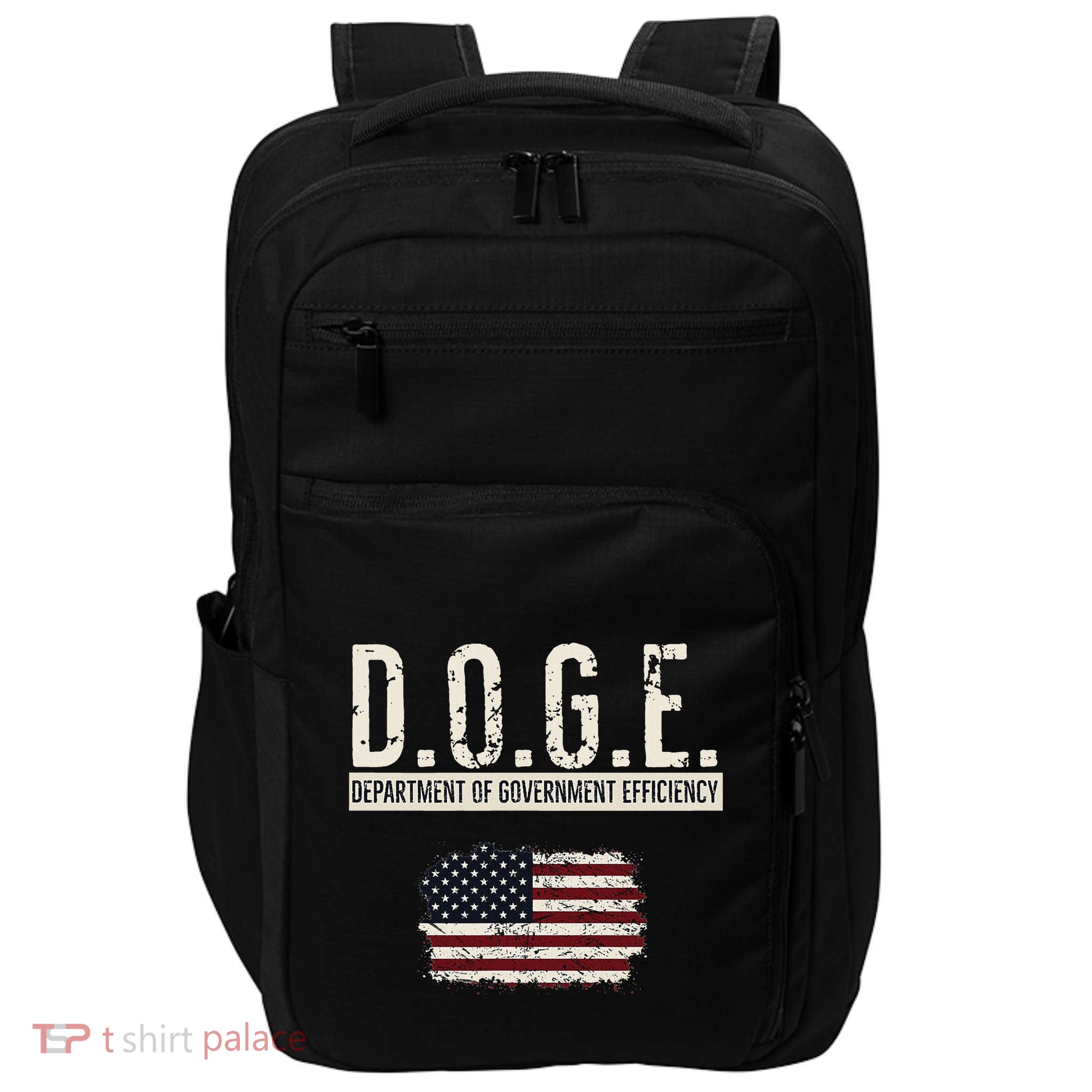 Funny Doge Department Of Government Efficiency . D.O.G.E. Impact Tech Backpack