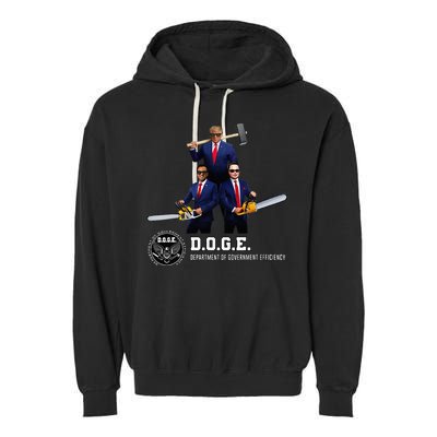 Funny D.O.G.E. (Department Of Government Efficiency) Doge Garment-Dyed Fleece Hoodie