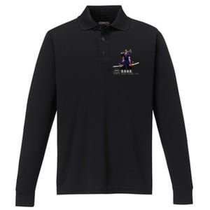 Funny D.O.G.E. (Department Of Government Efficiency) Doge Performance Long Sleeve Polo