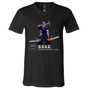 Funny D.O.G.E. (Department Of Government Efficiency) Doge V-Neck T-Shirt