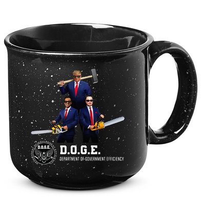 Funny D.O.G.E. (Department Of Government Efficiency) Doge 15oz Campfire Ceramic Mug