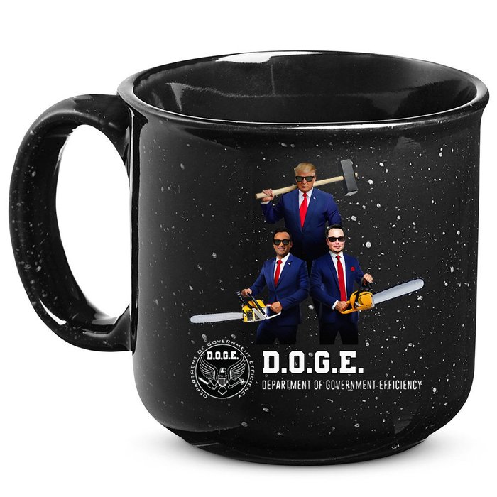 Funny D.O.G.E. (Department Of Government Efficiency) Doge 15oz Campfire Ceramic Mug