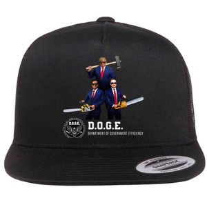 Funny D.O.G.E. (Department Of Government Efficiency) Doge Flat Bill Trucker Hat