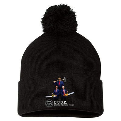 Funny D.O.G.E. (Department Of Government Efficiency) Doge Pom Pom 12in Knit Beanie
