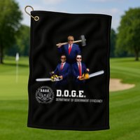 Funny D.O.G.E. (Department Of Government Efficiency) Doge Golf Towel