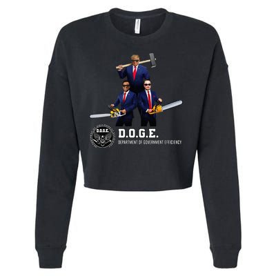 Funny D.O.G.E. (Department Of Government Efficiency) Doge Cropped Pullover Crew
