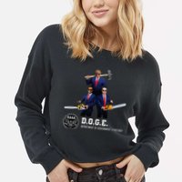 Funny D.O.G.E. (Department Of Government Efficiency) Doge Cropped Pullover Crew