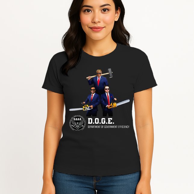 Funny D.O.G.E. (Department Of Government Efficiency) Doge Womens T-Shirt