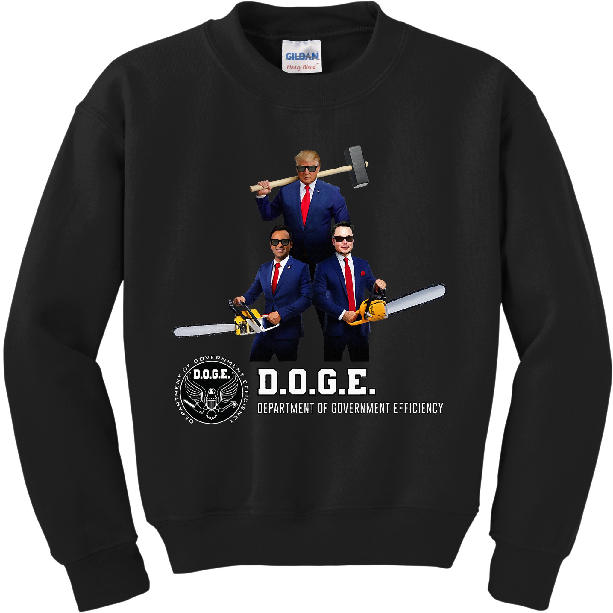 Funny D.O.G.E. (Department Of Government Efficiency) Doge Kids Sweatshirt