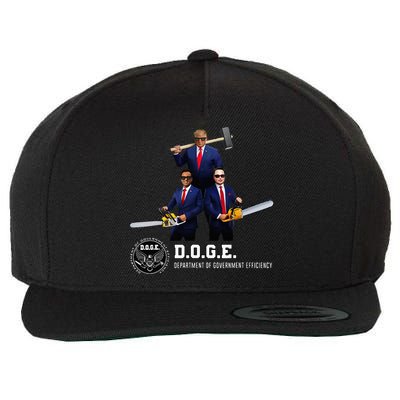 Funny D.O.G.E. (Department Of Government Efficiency) Doge Wool Snapback Cap