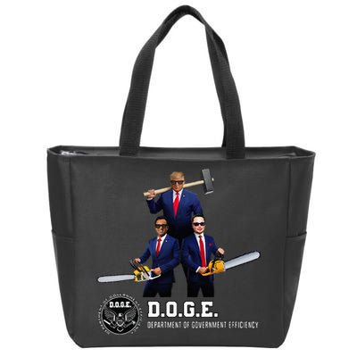 Funny D.O.G.E. (Department Of Government Efficiency) Doge Zip Tote Bag