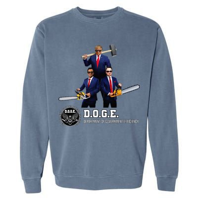 Funny D.O.G.E. (Department Of Government Efficiency) Doge Garment-Dyed Sweatshirt